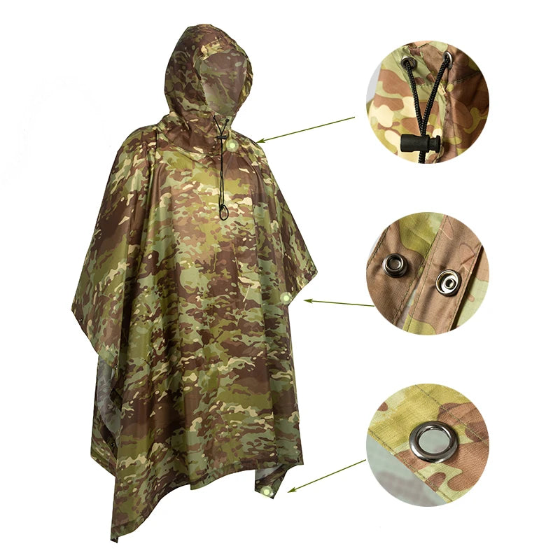 TactiShield Camo Rain Poncho