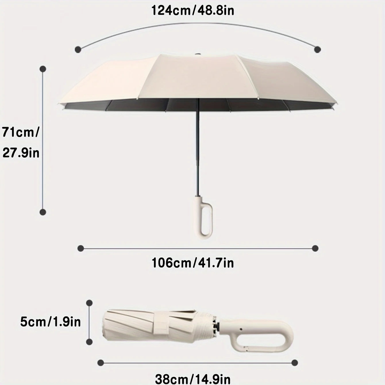 FLEX&COZY® Reinforced Fully Automatic Umbrella (30 bones, 105)