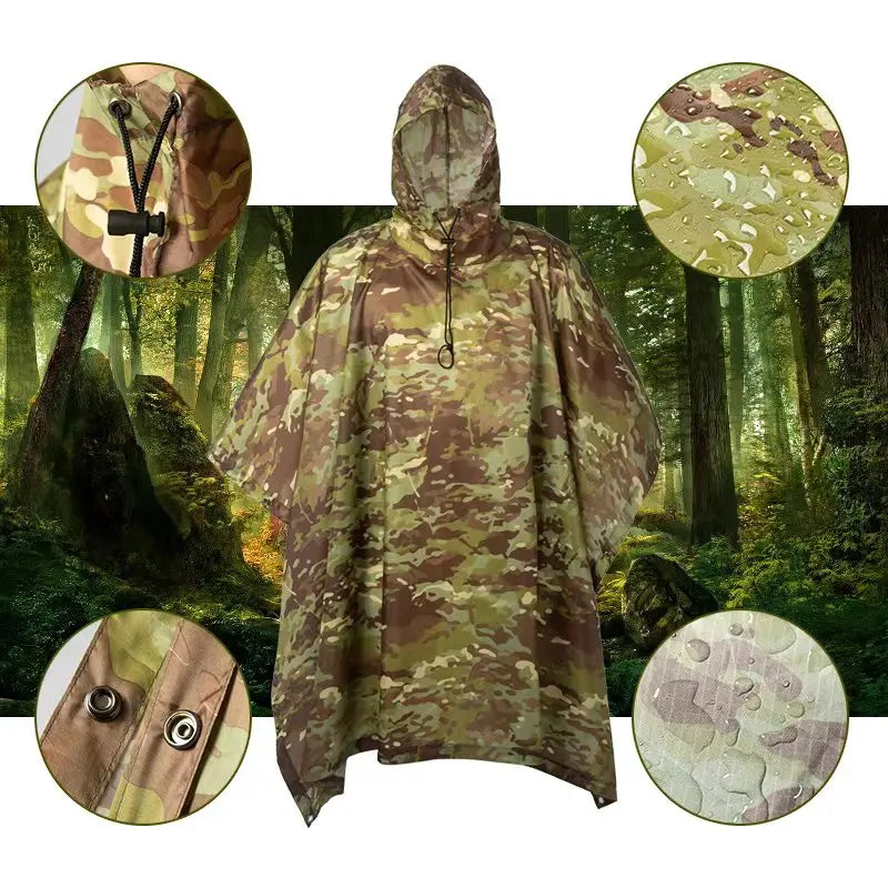 TactiShield Camo Rain Poncho