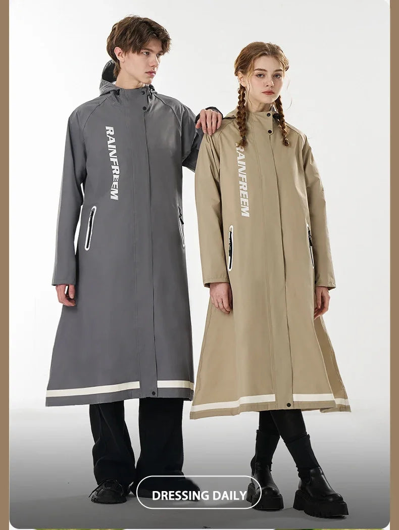 Stylish Multifunctional Long Raincoat poncho-style windbreaker raincoat