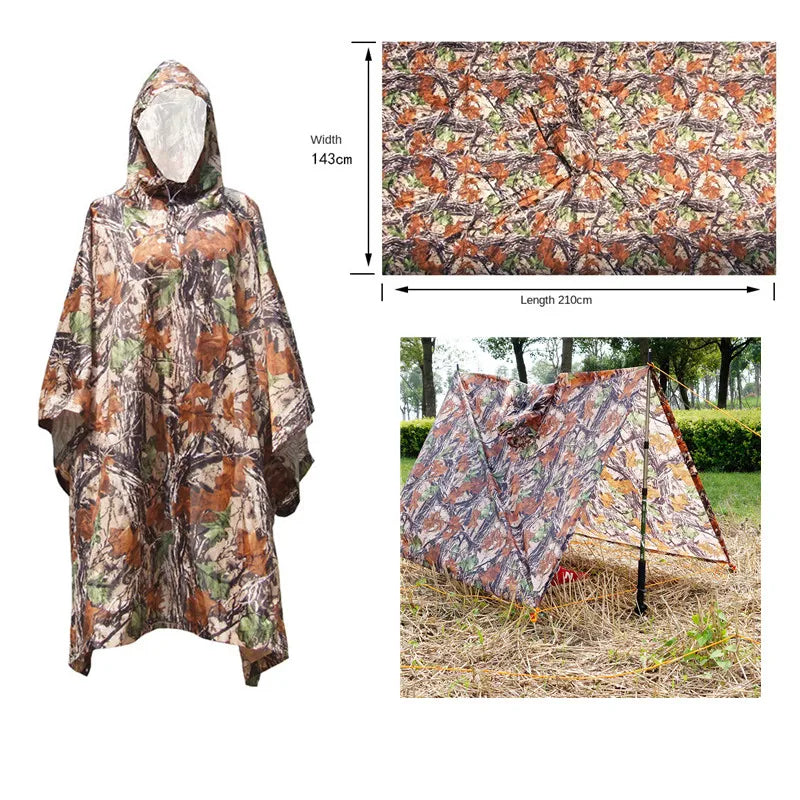 TactiShield Camo Rain Poncho