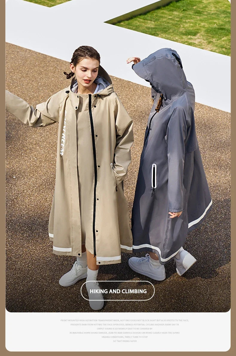 Stylish Multifunctional Long Raincoat poncho-style windbreaker raincoat