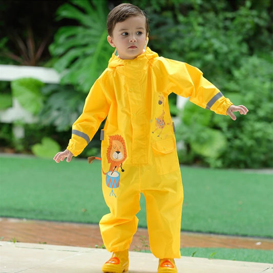 DinoSplash Kids' Raincoat - Fun &amp; Functional Waterproof Wear 1-10 years