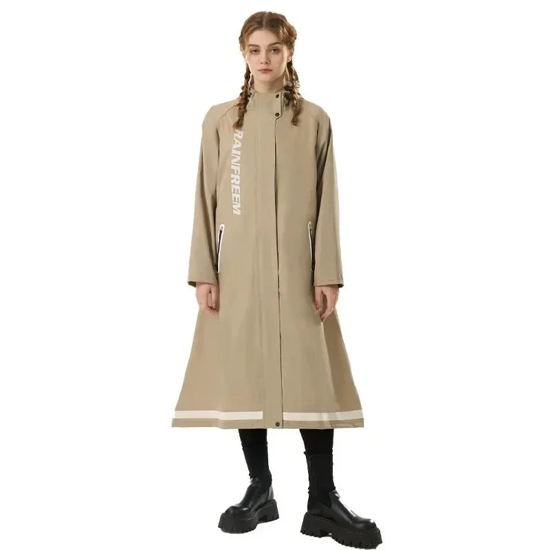 Stylish Multifunctional Long Raincoat poncho-style windbreaker raincoat