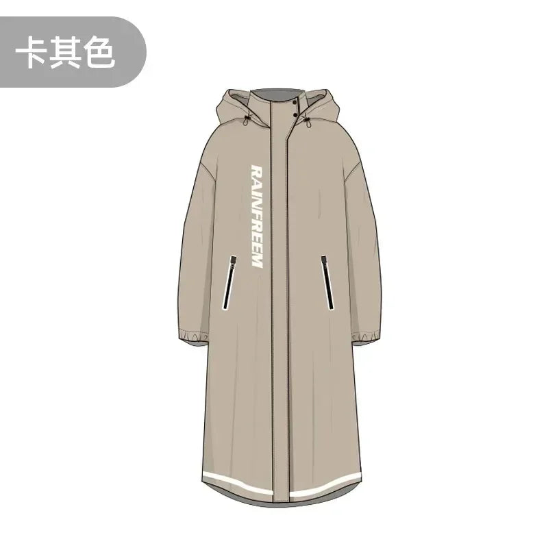 Stylish Multifunctional Long Raincoat poncho-style windbreaker raincoat