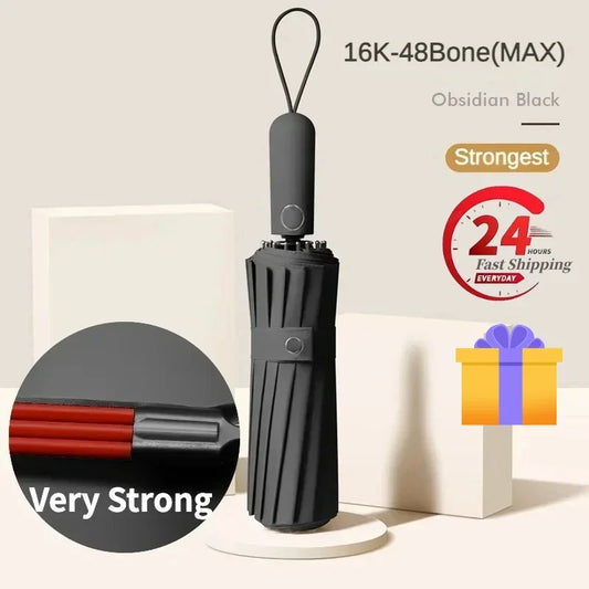 FLEX&COZY® Reinforced Fully Automatic Umbrella (48 bones, 105)