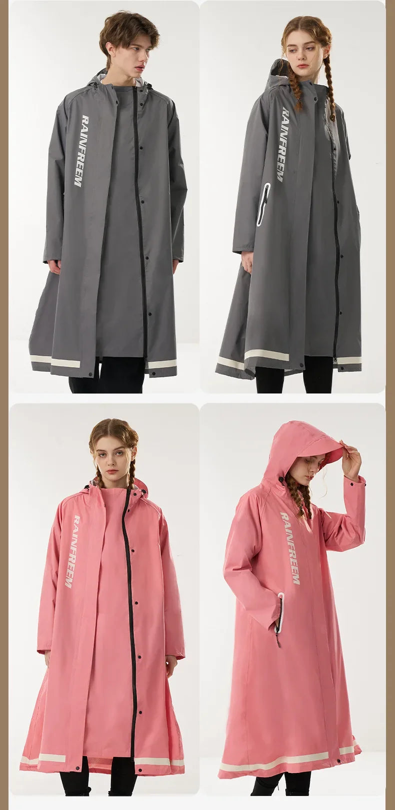 Stylish Multifunctional Long Raincoat poncho-style windbreaker raincoat