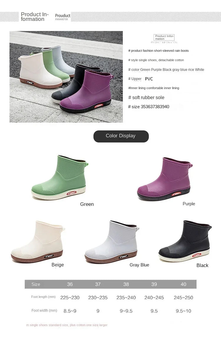 Ankle Rain Boots